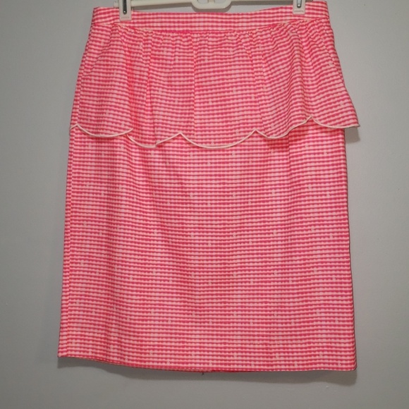 Lilly Pulitzer NWOTpink and orange scalloped skirt - Picture 3 of 6
